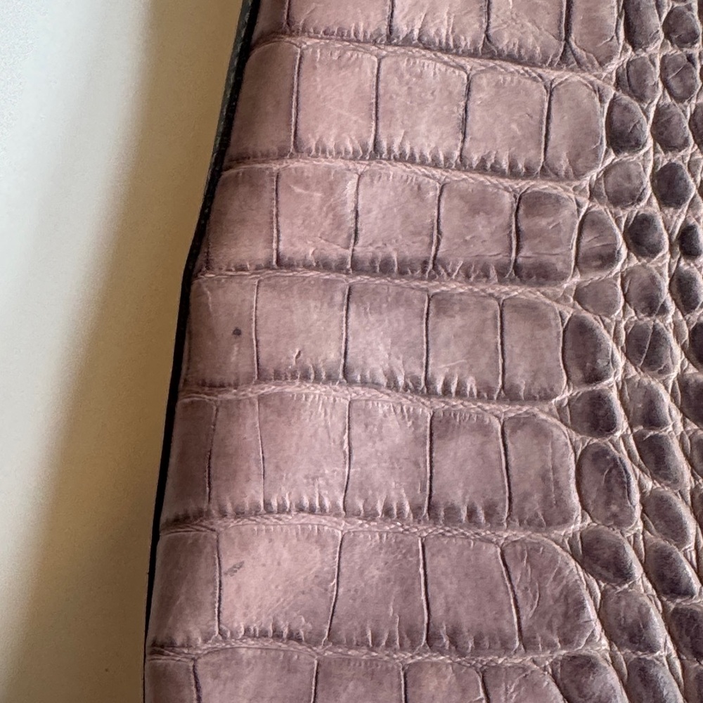 Dooney & Bourke Mauve/ purple Croc-Embossed Shoulder Bag - Picture 5 of 9